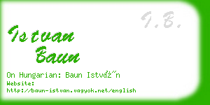 istvan baun business card